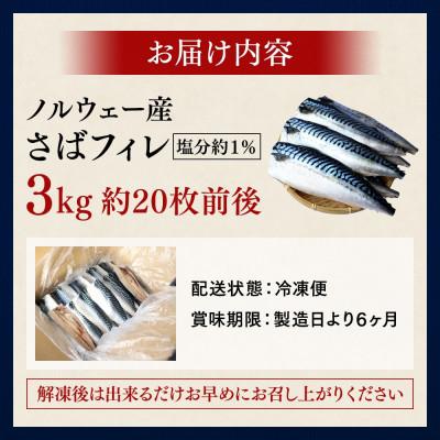 ふるさと納税 田辺市 塩さば 切り身 3kg(約20枚前後)【mts007-5】 |  | 01
