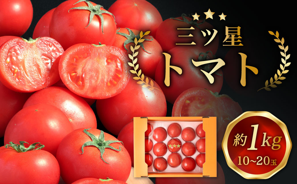 三ッ星トマト 約1kg （10～20玉）