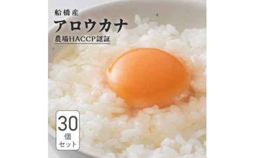 
生で食べて美味しい　幸せの青いたまご　アロウカナ　30個セット　奈良養鶏園　農場HACCP認証　船橋産　希少　卵　玉子　鶏卵　たまごかけご飯　TKG
