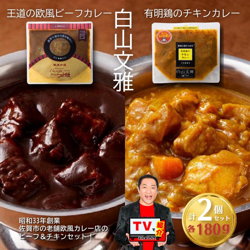 【ふるさと納税】白山文雅カレー2種セット(ビーフ・チキン)：B120-071