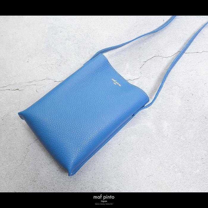 maf pinto (マフ ピント) ミニショルダー バッグ サコッシュ コンパクト フレッシュブルー ADRIA LINE レザー 本革 メンズ レディース ユニセックス 日本製