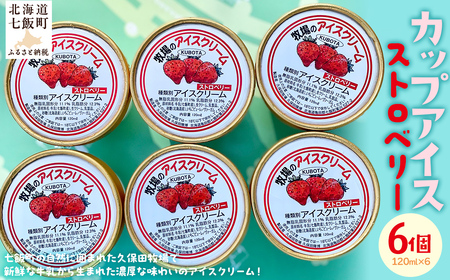 カップアイス　ストロベリー 120ml×6個 NAP012