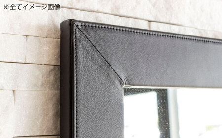 鏡  MS124（ライトブラウン）NOSミラー スクエアL ナチュラルレザー製 鏡 姿見 レザー 革 ファニチャー 家具 人気 おすすめ 広島県福山市/株式会社心石工芸 [BABV006]