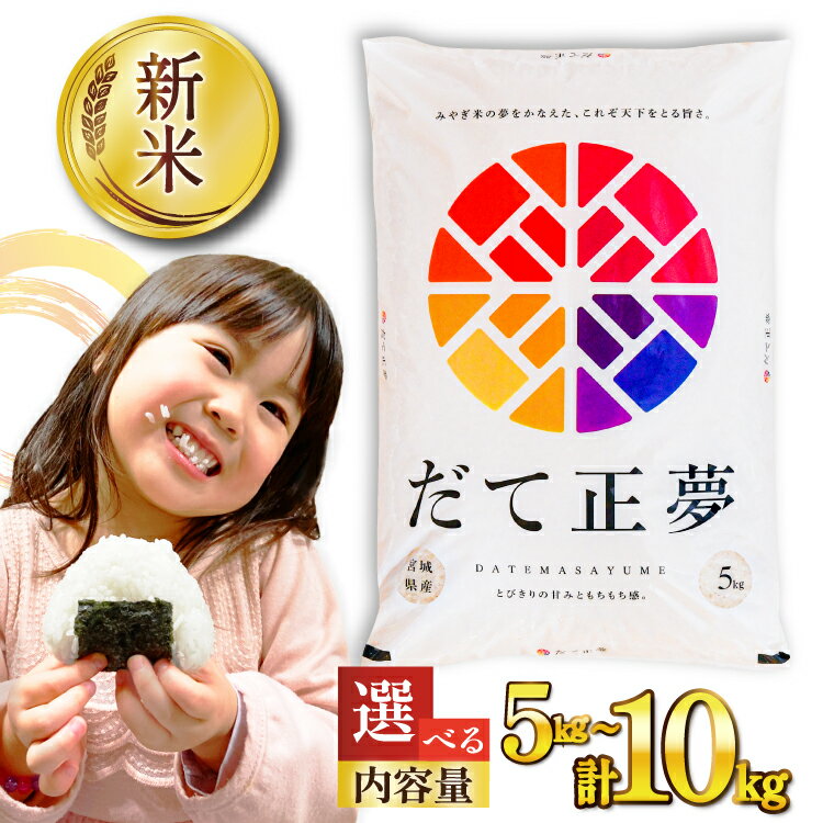 【ふるさと納税】 【選べる内容量】 米 令和7年産 宮城県産 だて正夢 5kg 10kg [気仙沼米穀商業協同組合 宮城県 気仙沼市 20562998] 一等米 ブランド米 白米 精米 選べる 内容量 ご飯 ごはん コメ こめ 小分け 家庭用 宮城