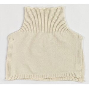 日本製 オーガニックコットン ネックウォーマー (つけ襟) 生成 (6650-7374)【1618065】