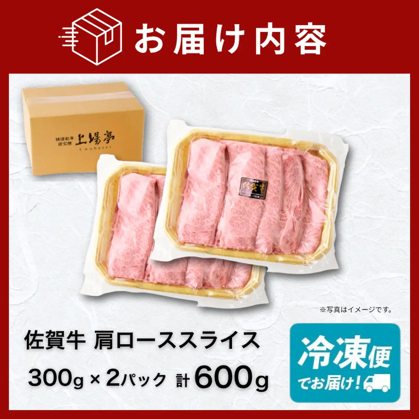 佐賀牛 肩ローススライス 600g：B205-014