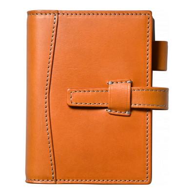 ふるさと納税 長浜市 本革ミニ6穴サイズシステム手帳 15mmリング【コニャック(琥珀色)】