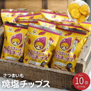 【ふるさと納税】さつまいも焼塩チップス 10袋 合計450g 1袋あたり45g 個包装 砂糖不使用 さつまいもチップス さつまいも サツマイモ 豊後大野市産 紅はるか おさつ チップス スナック 菓子 お菓子 スイーツ 国産 大分県 送料無料