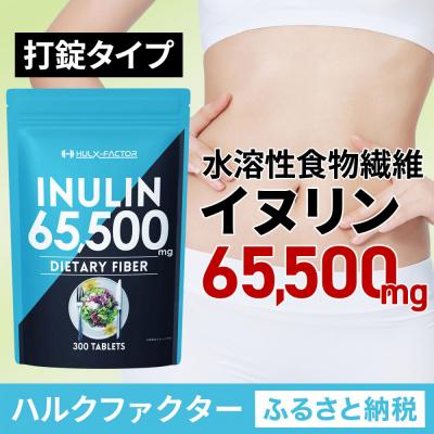 ふるさと納税 名古屋市 ハルクファクター イヌリン 65,500mg 水溶性 食物繊維 大容量 300粒