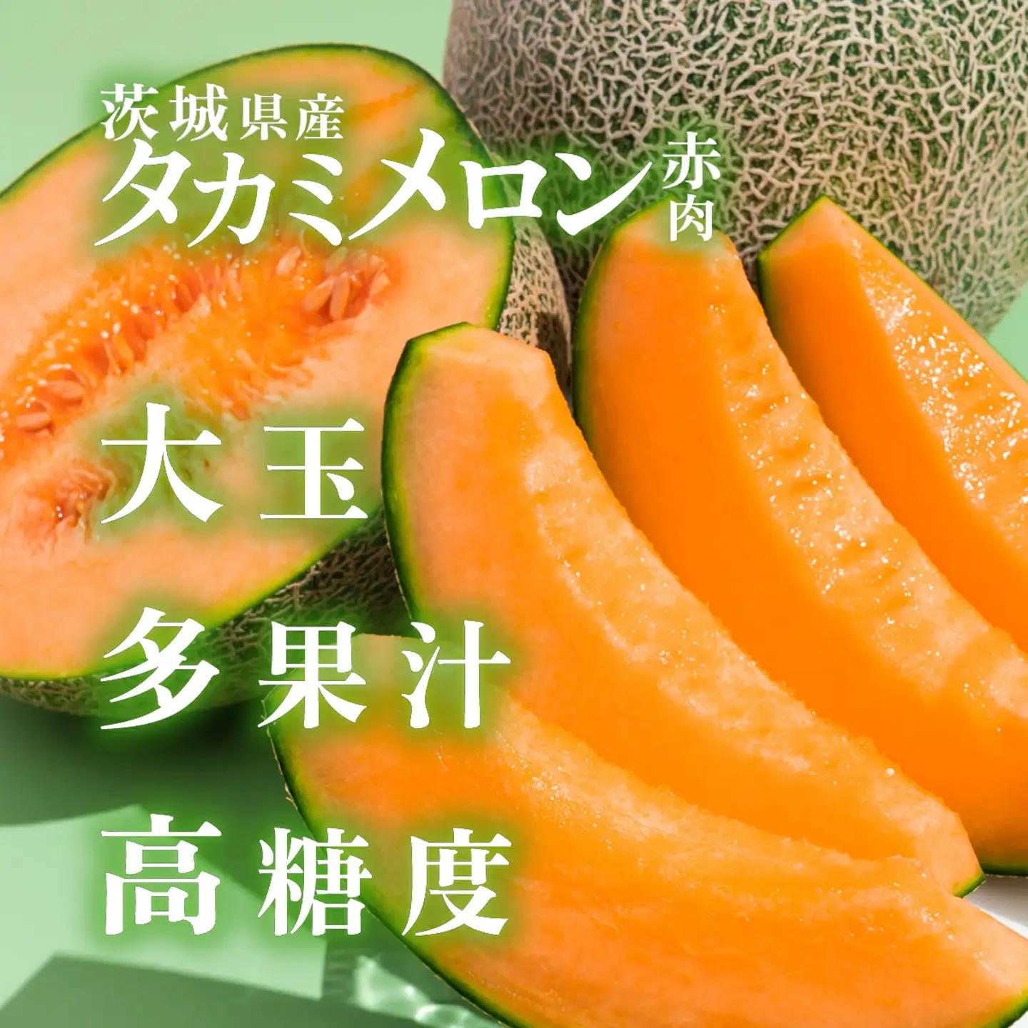 メロン 茨城県産 タカミレッドメロン 約4.5kg 3～6個
