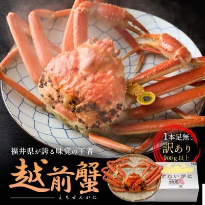 ふるさと納税 若狭町 訳あり茹で越前ガニ　900g以上×1杯(脚折れあり)