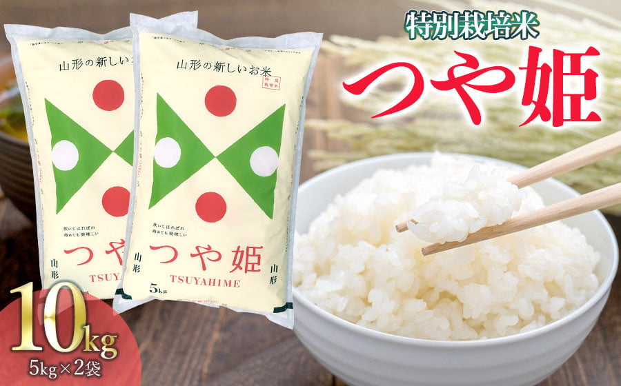 
            【令和6年産】 特別栽培米 つや姫 精米5kg×2袋 計10kg 山形県 庄内産　米食味鑑定士お薦め
          