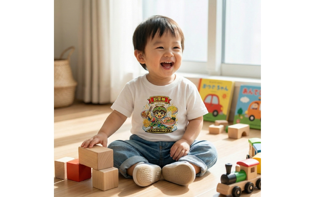 荻窪神キッズTシャツホワイト
