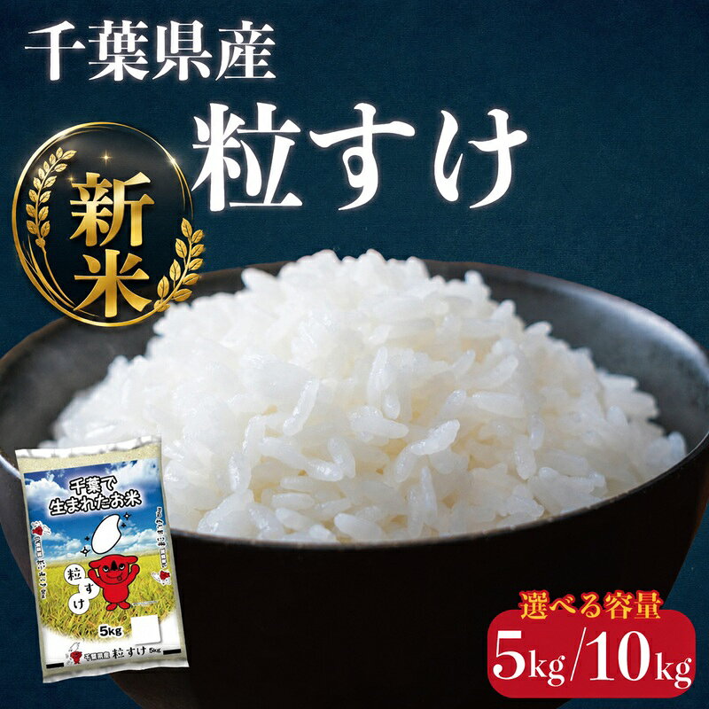 【ふるさと納税】 令和8年産 新米 粒すけ 【選べる容量】 5kg 10kg 米 お米 つぶすけ ご飯 千葉県産 ライス ブランド米 精米 白米 おにぎり 家庭用 送料無料 ギフト 贈答用 日用品 備蓄米 お取り寄せ 人気 おすすめ こだわり 人気米 ふるさと納税米 千葉県 銚子市 総武米穀卸