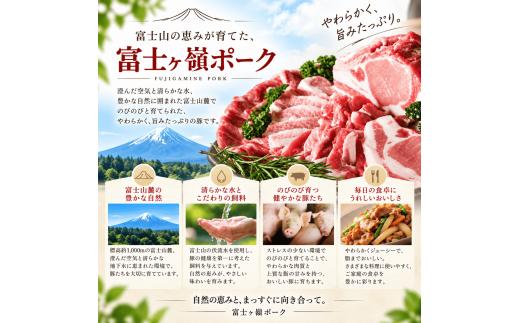 【訳あり】富士山麓の自然の恵み　山梨県のブランド豚!富士ヶ嶺ポーク豚肩ローススライス200g×20P　合計4kg
