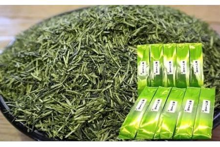 掛川 くき茶 100ｇ × 10袋 ・ 計1㎏ （ 深蒸し掛川茶 ） 山英 深蒸し茶 6319