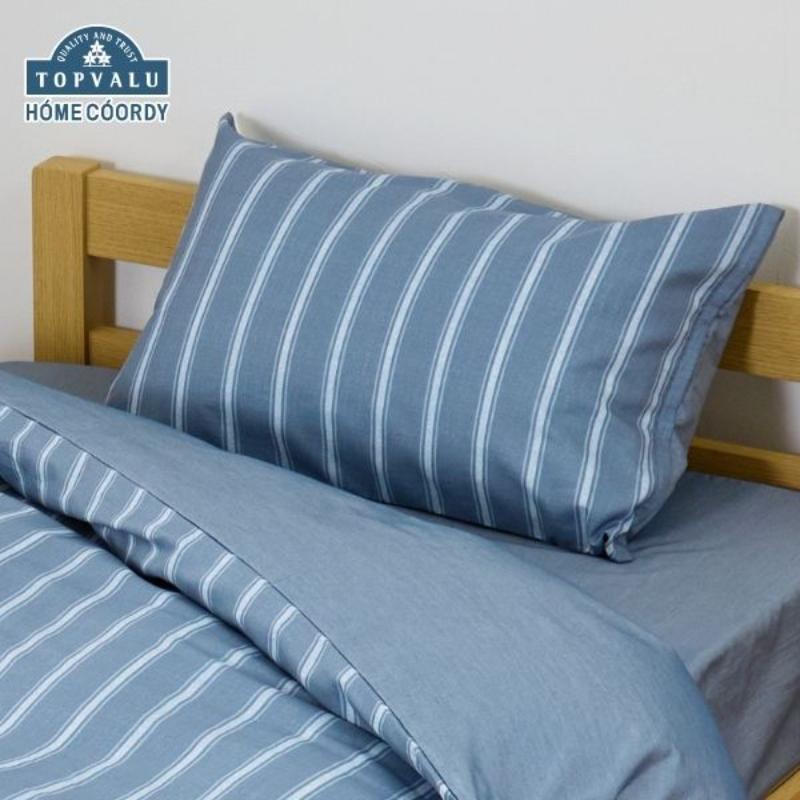 【ふるさと納税】ホームコーディ　まくらカバー（柄） 43cm×63cmまくら用 ネイビー2 イオンリテール 寝具