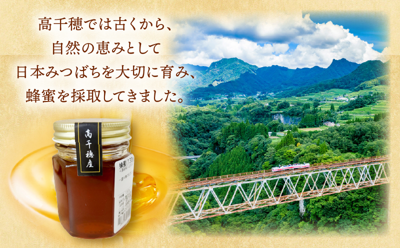 日本みつばち 高千穂の純粋蜂蜜 130g×1本|蜂蜜 はちみつ 日本みつばち 純粋蜂蜜 国産蜂蜜 天然蜂蜜 垂れ蜜 蜜蜂 希少 蜂蜜 濃厚 花 伝統製法 特産品 ふるさと納税 返礼品 宮崎県 高千穂町