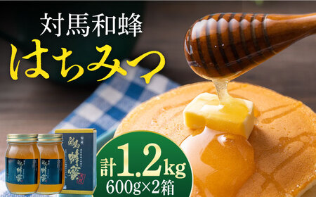 対馬 はちみつ 600g×2  蜂蜜 ハチミツ 日本ミツバチ 二ホンミツバチ [WAM030]
