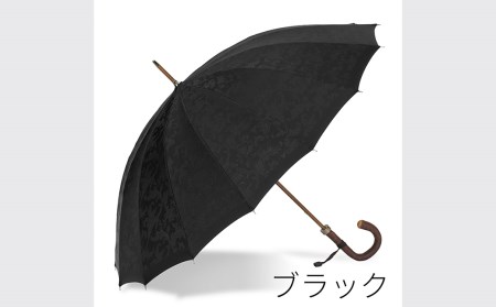 【前原光榮商店】紳士用雨傘 ラルフ-M-カーボン〈手元：牛本革〉お名入れ可(カラー：ブラック）