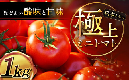 【期間限定】松本さんの極上 ミニトマト 約1kg トマト ミニ トマト プチ トマト 極上 とまと 人気 ミニとまと [DBR001] ＜小値賀町＞ 長崎県 五島列島 [DBR001]