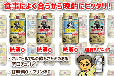 【TaKaRa焼酎ハイボール】タカラ 酒 焼酎 チューハイ 辛口 国産 人気 飲み比べ (4種×各24本）