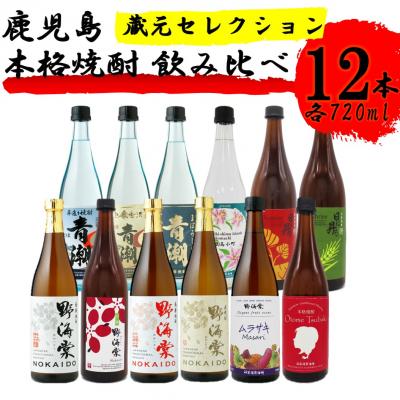 ふるさと納税 薩摩川内市 蔵元セレクション・鹿児島の本格焼酎 720ml×12本セット HS-001