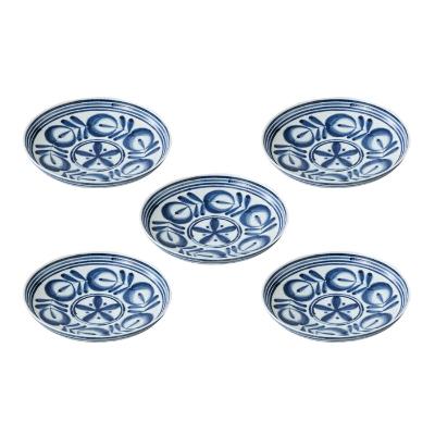 ふるさと納税 長崎県 【波佐見焼】φ14.5cm取り皿5枚組 モダンブルー【西海陶器】1 50942