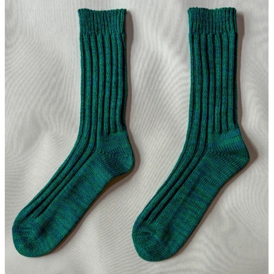 
            ＜ezu＞someiro kutsushita　/グリーン◆高級◆コーマ糸◆湿調作用【1650062】
          