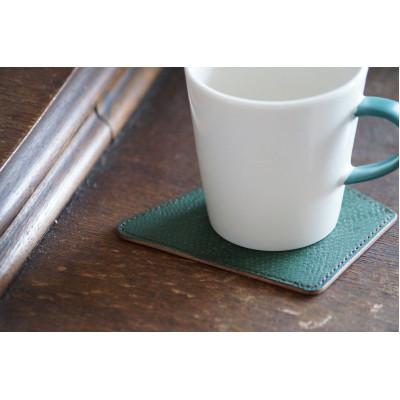 ふるさと納税 女川町 女川銀鮭レザーのコースター 3点セット(縹・深碧・錆) |  | 02