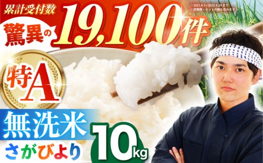 【8月発送】さがびより 無洗米 10kg ( 5kg×2袋 ) 【五つ星お米マイスター厳選】 [HBL006] 特A評価 特A 佐賀 ブランド米 無洗米 ご飯 米 お米