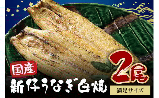 国産 新仔 うなぎ 白焼 酒蒸 満足サイズ 2尾セット ふっくら 柔らか 鰻本来の旨味 ワサビ醤油 蒲焼のタレ 山椒付き 湯煎 簡単調理 贈答用 ギフト 冷蔵配送 茨城県 潮来市 (A23-017)