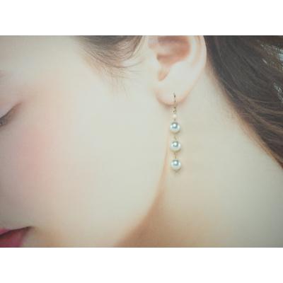 ふるさと納税 甲府市 K18　あこや真珠 左右非対称 ピアス　アシンメトリーフックパールピアス　JE290 |  | 03