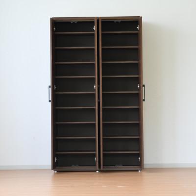 ふるさと納税 大川市 幅105cmシューズボックス(約40足)　ブラウン |  | 01