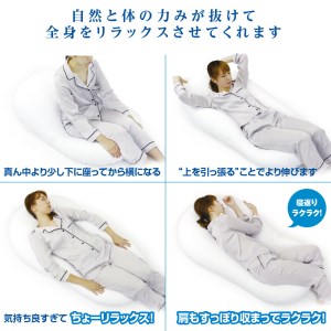 60-10 【MOGU】雲にのる夢枕（本体・カバーセット） シャインホワイト　～全身が癒される気持ちいい枕～