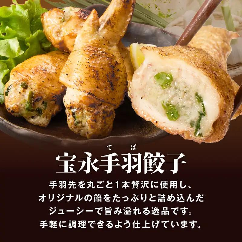 【定期便・全3回 4ヶ月毎】手包み餃子 ぎょうざの宝永 手羽餃子40個セット（宝永餃子15個入×2袋・手羽餃子5個入×2袋） T004-T06-02-01 定期便 定期 惣菜 総菜 餃子