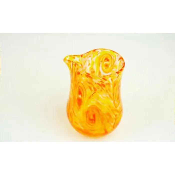 皿 琉球ガラス【沖縄県工芸士・松田英吉作】食器 10点セット：うずマンゴー
