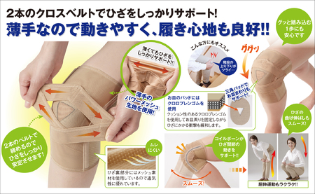 薄くてもひざをしっかり支えるサポーター(モカ・M-Lサイズ)特産品 サポーター ひざ ひざサポート 【uj-DB003-A】【株式会社セルヴァン】