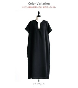 SOLAMONAT スキッパーマキシワンピース フリーサイズ 黒 （ ワンピース レディース 衣類 服 ）