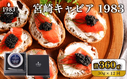 【定期便・全12回】＜国際線ファーストクラス採用＞宮崎キャビア1983 30g×12回（国産 キャビア 魚卵 宮崎県 宮崎 小林市 定期便）