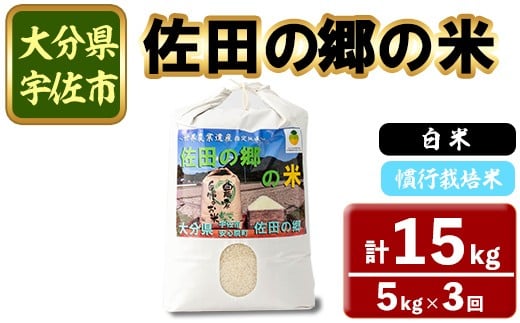 ＜令和7年産＞＜定期便・総３回＞佐田の郷の米 慣行栽培米(計15kg) お米 白米 ごはん ヒノヒカリ ひのひかり ブランド米 常温 常温保存【211700200】【雅設置プロジェクト　佐田の郷の会】