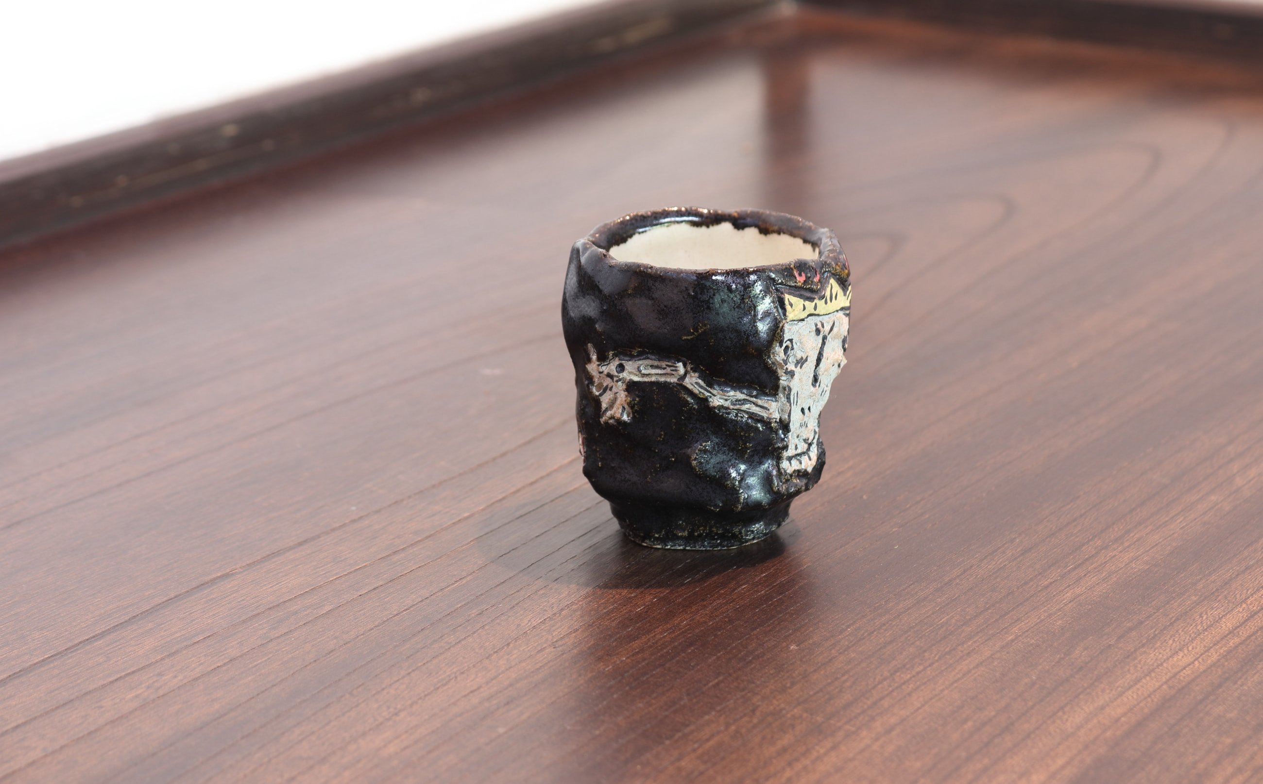 スカル黒唐津酒器