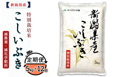 75-BK05Z【12ヶ月連続お届け】新潟県長岡産特別栽培米こしいぶき5kg【2025年2月上旬～下旬発送開始】