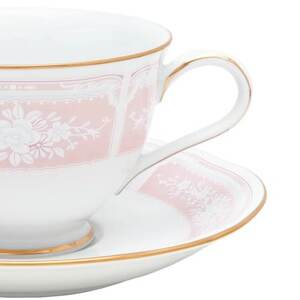 ノリタケ【レースウッドゴールド】カップ＆ソーサーペア(ブルー・ピンク)【1637797】