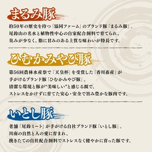 宮崎県産豚　川南ブランド豚「まるみ豚・ひむかみやび豚・いとし豚」3種食べ尽くし！贅沢しゃぶしゃぶセット(バラ・ロース)　計3.4kg 【 宮崎県産 豚 豚肉 しゃぶしゃぶ 】