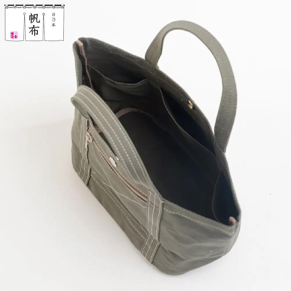 「日乃本帆布」 トートバッグ Sサイズ 〔 モスグリーン 〕 バッグ バック トート 帆布バッグ