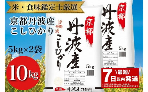 【最短7日以内発送】令和6年産 京都丹波産 こしひかり 5kg×2 計10kg ◇※米食味鑑定士厳選 ※精米したてをお届け【京都伏見のお米問屋が精米】新米 米 白米 ※沖縄本島・離島への配送不可