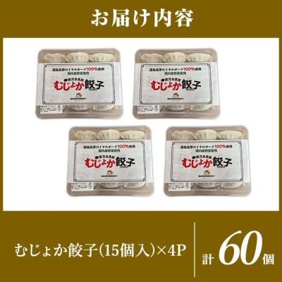 ふるさと納税 霧島市 霧島黒豚使用!むじょか餃子(15個×4P 計60個)【MAGONIMO餃子】K-285-B |  | 01