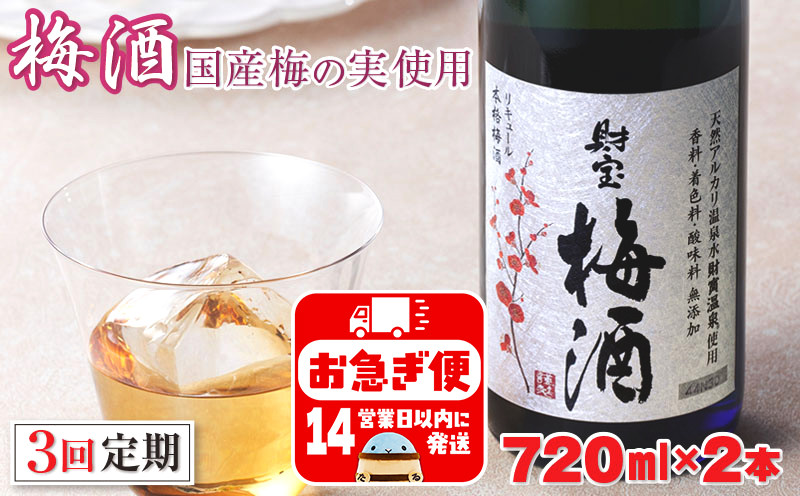 
B2-2295／【3回定期】濃厚な味わい！梅酒2本
