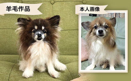 いつまでも一緒！うちの子そっくりマスコット25cm 羊毛フェルト犬猫オーダーのお店「山田羊毛雑貨店」 KH003
